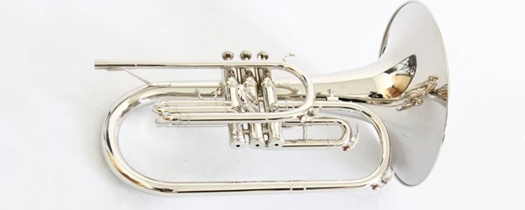 Wholesale Price Good Quality Yellow Brass Instrument Marching Nickel Mellophone