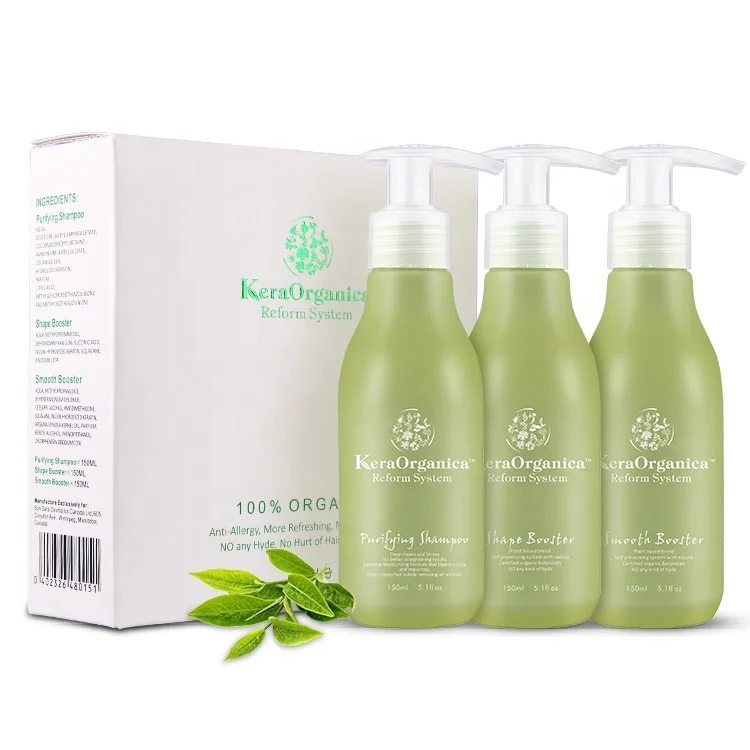 Italian Private Label Hair Straightening Products Smooth Hair Treatment Kit Curly Hair With Organic Keratin