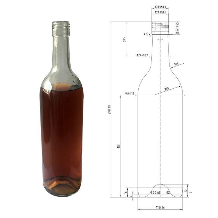 Wholesale Bordeaux Screw Bottom Wine Bottle 750ml Cy1078 Buy Wine