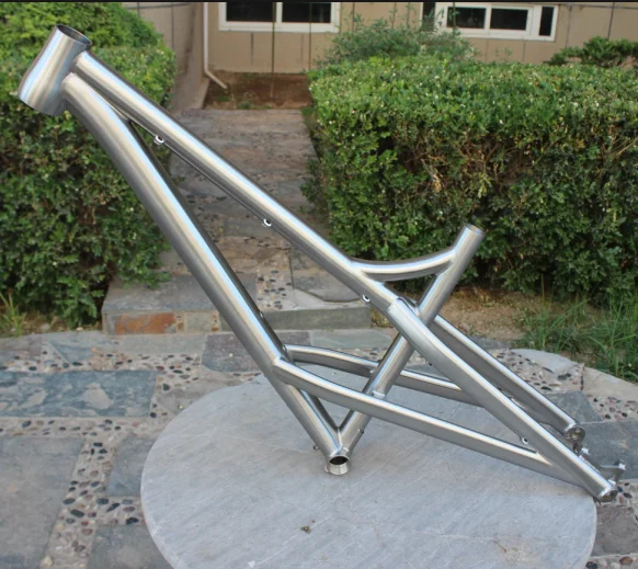 

titanium MTB bike frame with thru axle dropout titanium mountain bike frame with Taper head tube ti hardtail bike frame custom