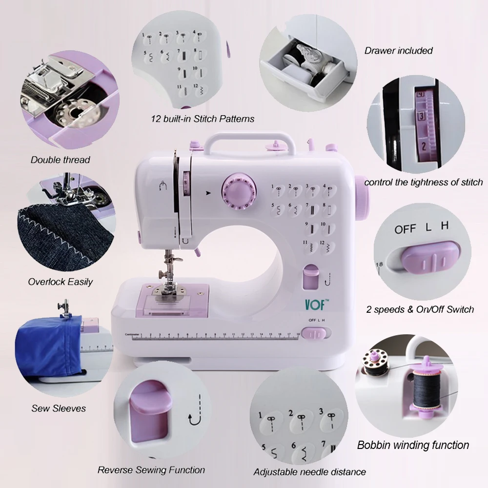 FHSM-505 Home favorite domestic mini sewing machine for DIY or cloth sewing