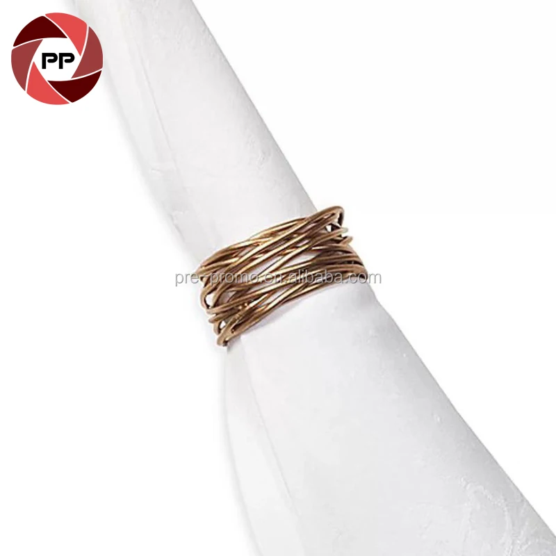 

Metal iron wire napkin ring for table decoration