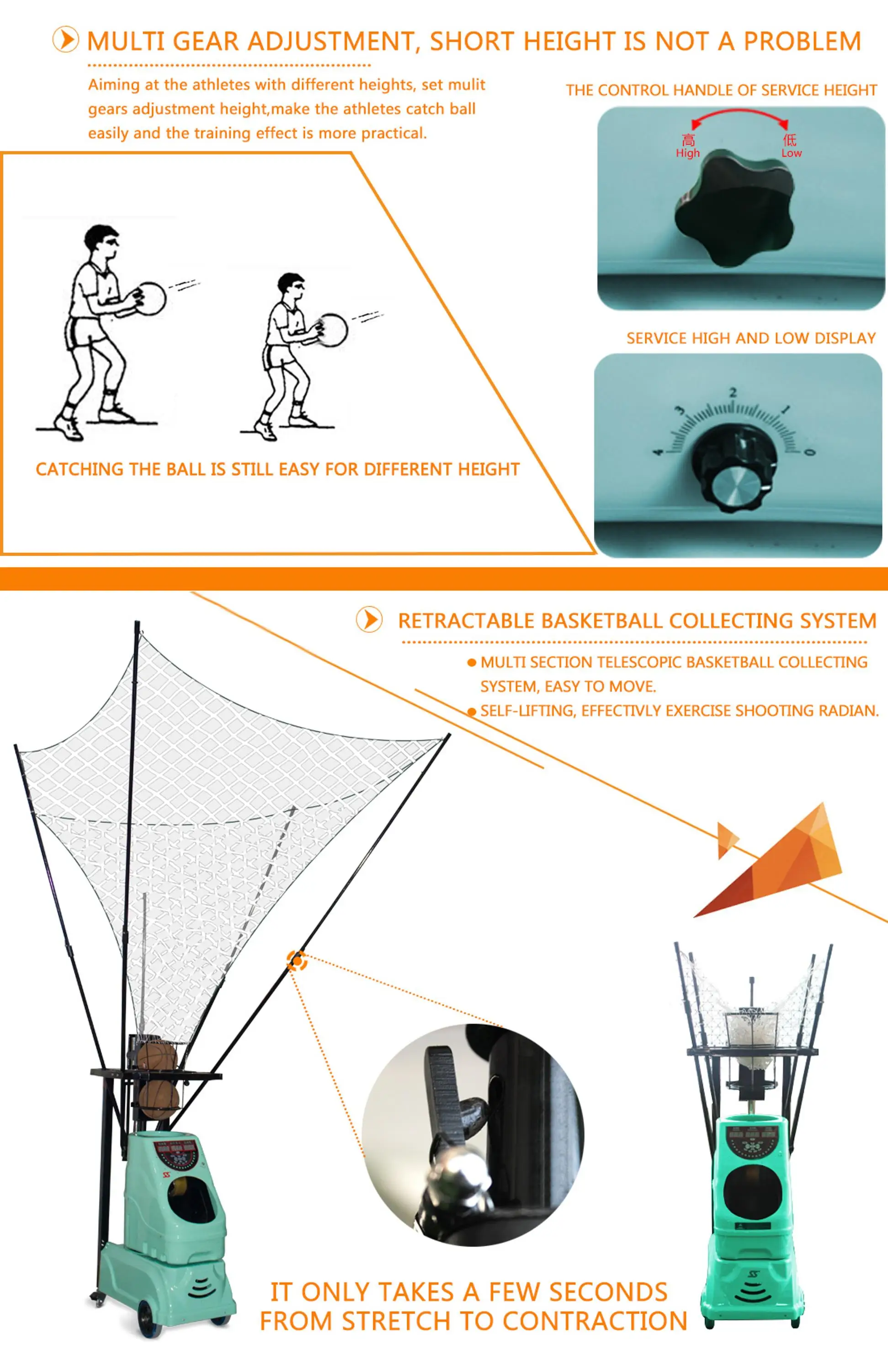 Programmable Smart Basketball Return System Shooting Training Machine