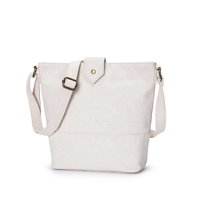 

Canvas messenger bag female ins simple cloth bag one shoulder wild student small square bag