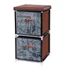 Home furniture Plastic Portable Folding Fabric used chest of drawers