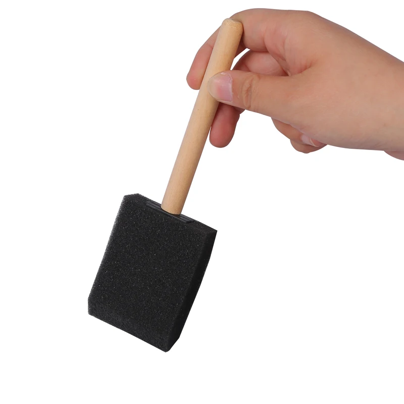
wooden handle sponge paint brush for children 