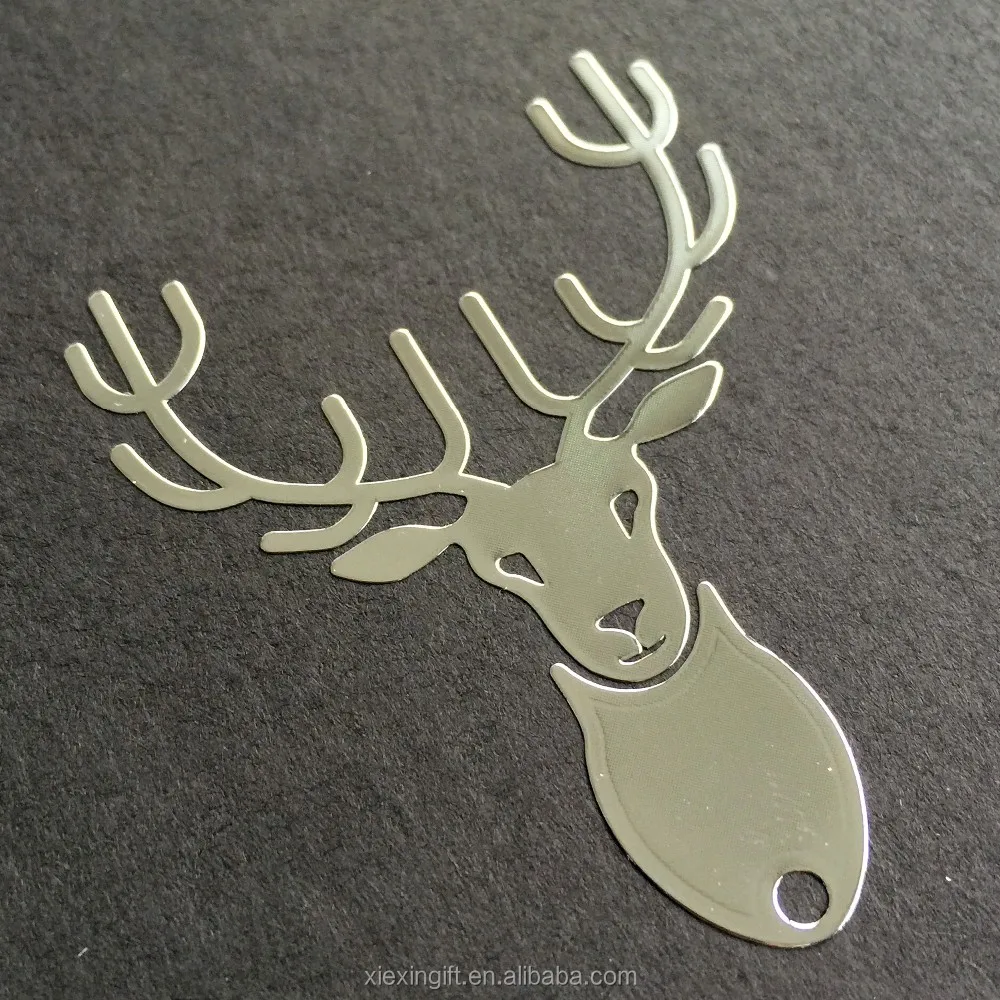 Custom decorative trademark metal nickel stickers with adhesive glue