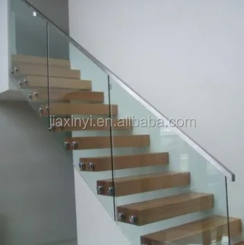 Interior Glass Railing Wood Stair Kit Floating Stairs Buy Wood Tread Stair Glass Railing Wood Stair Stair Product On Alibaba Com