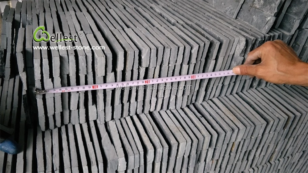 
black slate natural on sheets split finish 