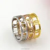 Yiwu Aceon Stainless Steel Laser Cut Outline Numeral Hollow Replica Ring