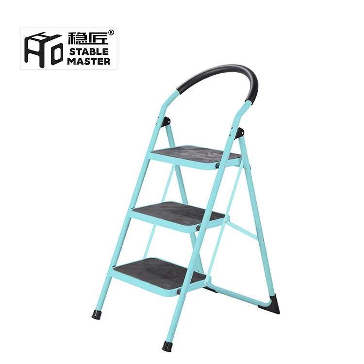 
SM-TT6013A Household Steel Outdoor Cheap 3 Step Modern Metal Stairs Ladder 150kg Max load 
