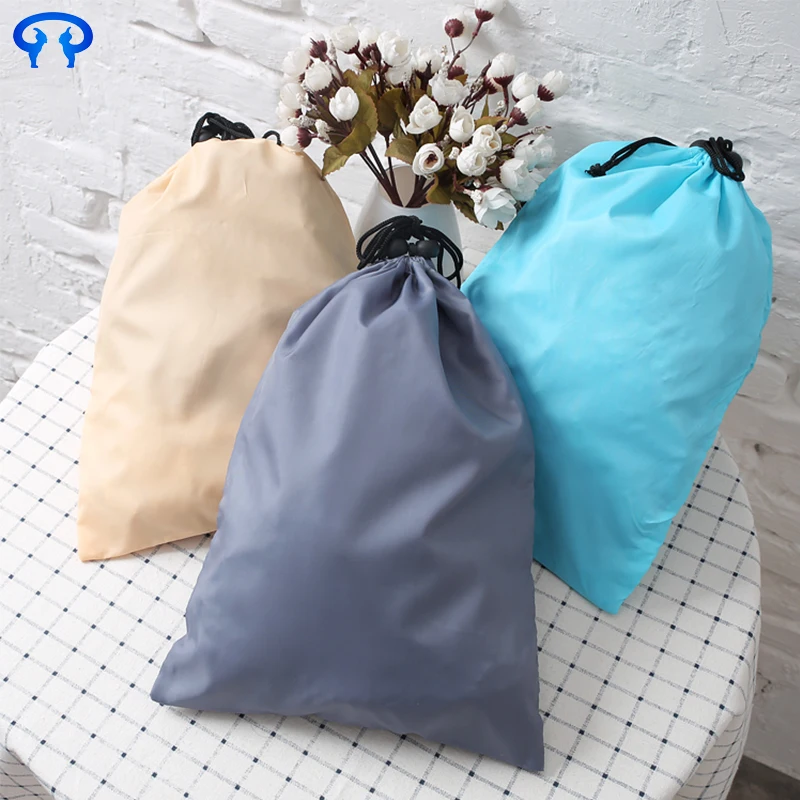 

Custom small waterproof nylon drawstring laundry bag, Any color from our color card