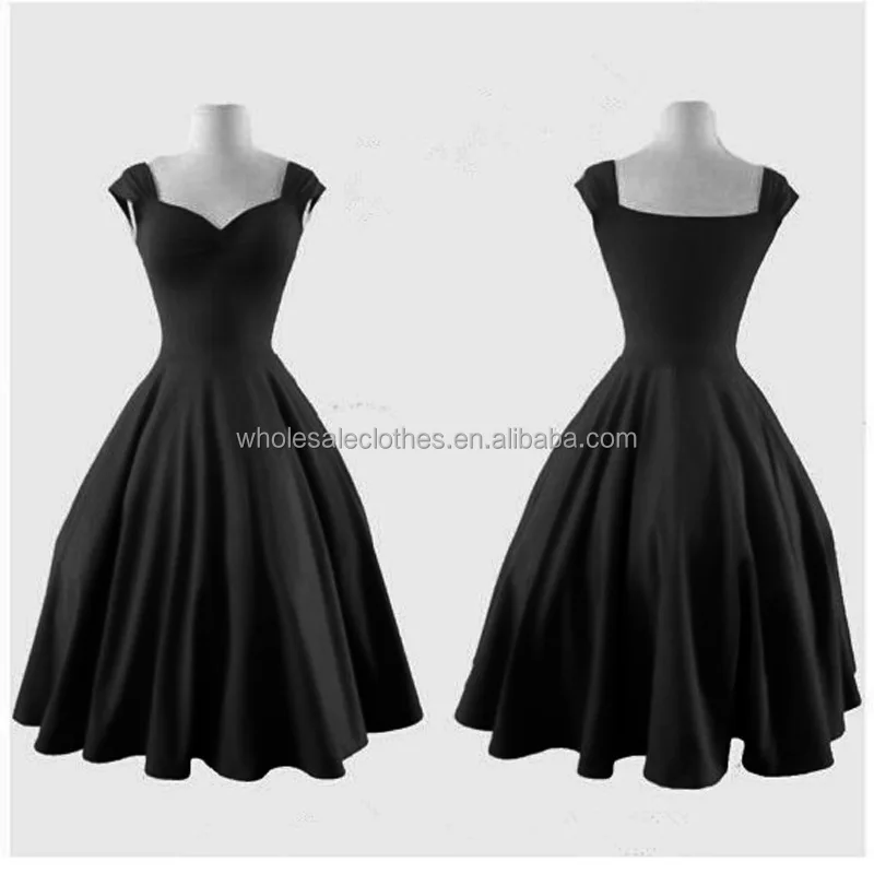 black 50s dress