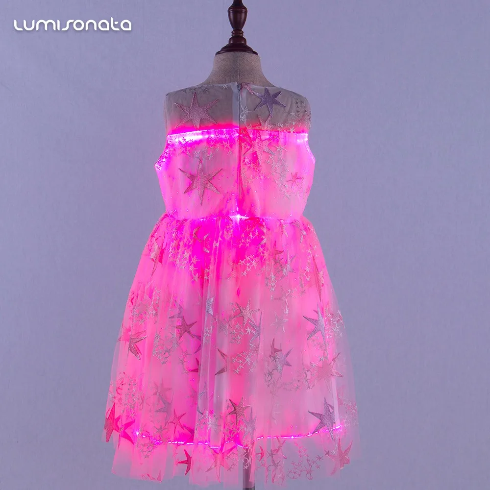 Luminous Fiber Optic Led Party Dresses For 12 Year Old Girls Buy Party Dresses For Girls 12