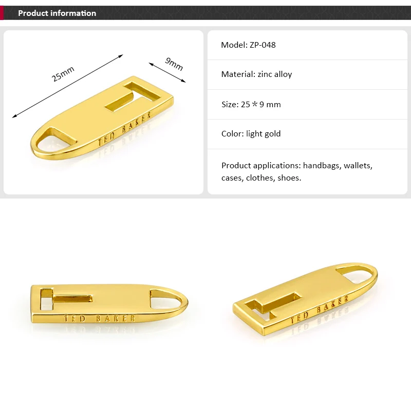 Zipper Puller Slider