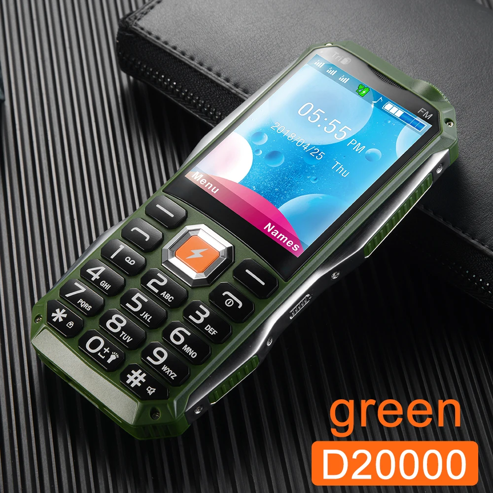 

2.8 Inches Feature Phone Currency Detector Mobile Phone Power Bank Model D20000 Cellphone