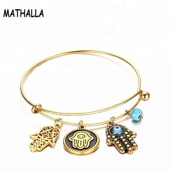 thin gold charm bracelet