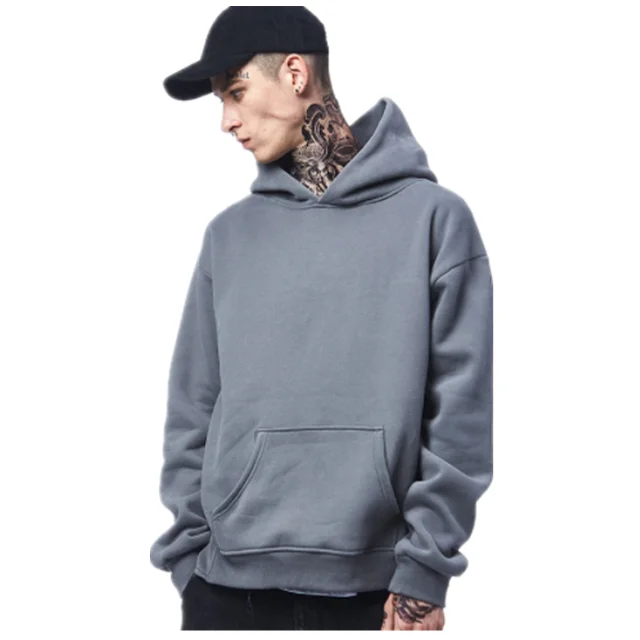 

Latest Design Grey Hooded Sport Pullover Sweatshirt Jacket Men Blanket Coat, N/a