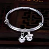 MYSHINE chinese kids silver anklets bangle