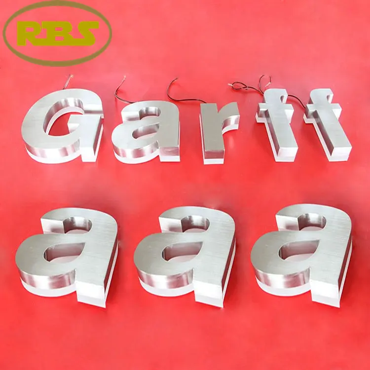 3d Acrylic Stainless Steel Backlit Sign Letters/outdoor Led Backlit