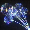 Glow In The Dark Custom Size 12 18 36Inch Transparent Bobo Bubble Pvc Led Balloon Stick