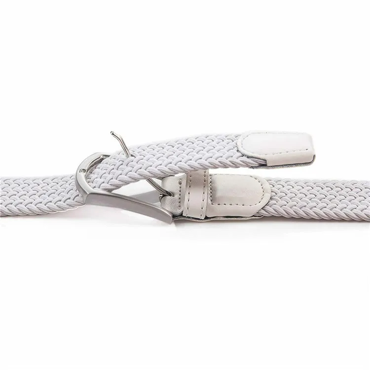 Factory Custom Adjustable Stretchy White Women Braided Elastic Belt
