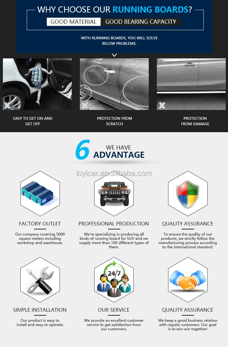 Engine Powered Running Boards Side Steps For Toyota Hilux Revo/vigo