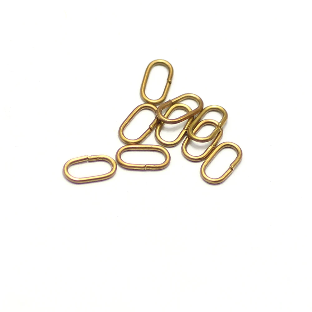 

Diy metal ellipse brass pave split ring 10mm jewelry accessories, Many colors available
