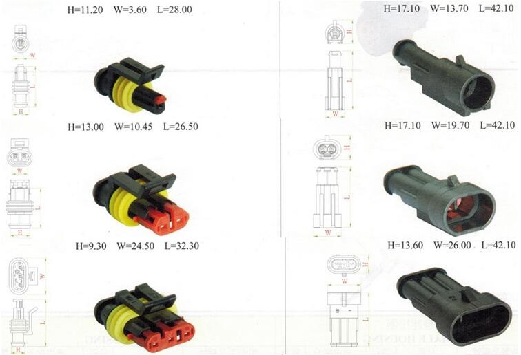 Hot Standard Automotive Connector,3 Pin Waterproof Connector Buy