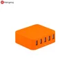 Multi color usb charger network adapter output 5V 2.4a 5 USB ports