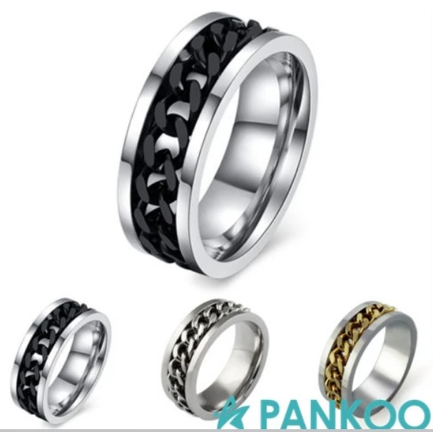 Unisex De Acero Inoxidable Color Dorado Banda Anillo-Varios Tamaños-Nuevo