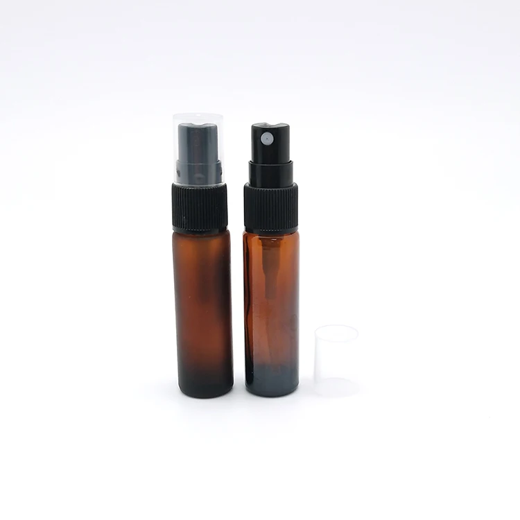 

10ml matt shine amber cosmetic glass essential oil spray roll on bottle for sale