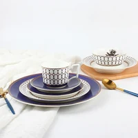 

famous restaurant dinner plates and dishes / royal Dubai bone china dinnerware set