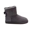 Hot sale net star sheep fur women's comfortable leather snow boots with thick bottom