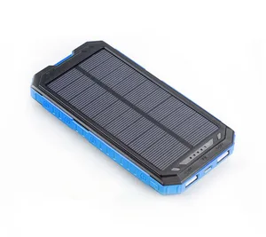 Portable 10000mAh Solar Panel Power Bank