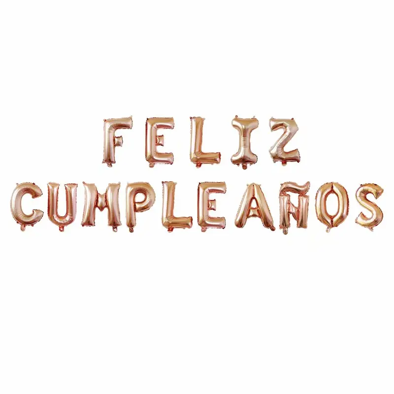 卸売16インチfelizcumpleanosお誕生日おめでとうスペイン語の手紙ヘリウム箔バルーンセット Buy Cumpleanos Cumpleanos バルーン ホイルバルーンスペイン Product On Alibaba Com