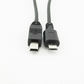 Black Mini Micro Usb Splitter Cable 2 Female 1 Male For Charging