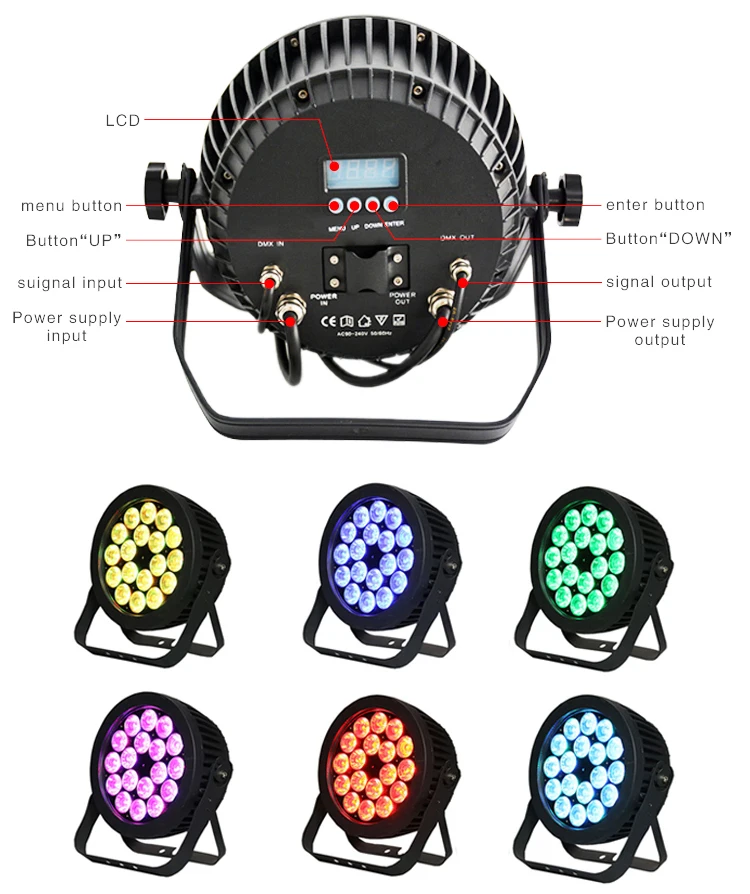 2021 Ip65 Par Led 18x15w Led Par Light Rgbwa Uv For Outdoor Stage Light ...