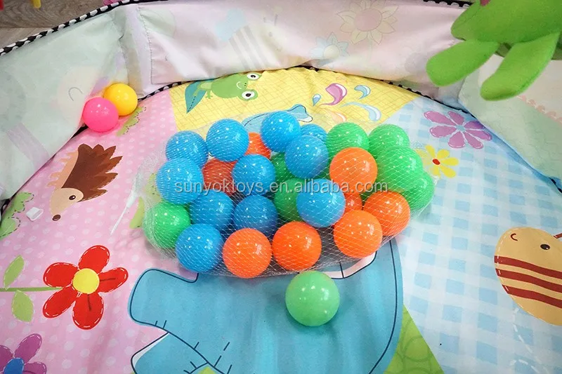 New Arrival 3 In 1 Baby Playmat With Ballsplush Turtle Activity Gym