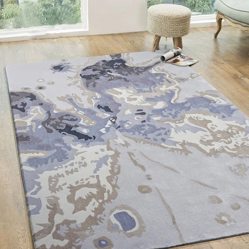 Wool And Viscose Pile Hand Tufted Rugs Loop Pile Durable Carpet With Modern Pattern Buy Wool