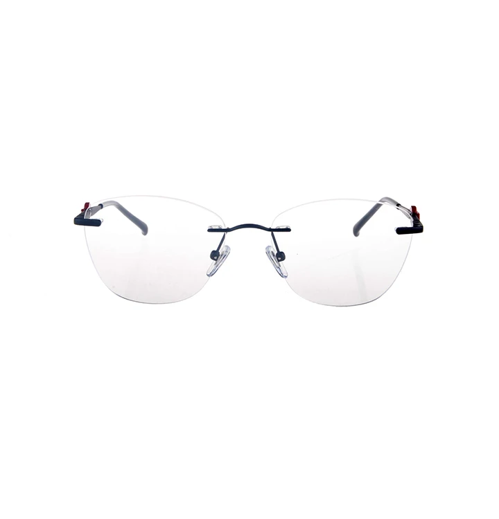

Custom Hinge rimless clear lens optical frames metal new design glasses designer eyeglasses frames men for fashion unisex