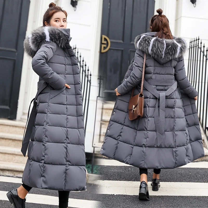 

Winter Women's Down Coat 2019 New Clothes Cotton-Padded Thickening Down Winter Coat Long Jacket Down Parka Plus Size M-3XL, Customized color