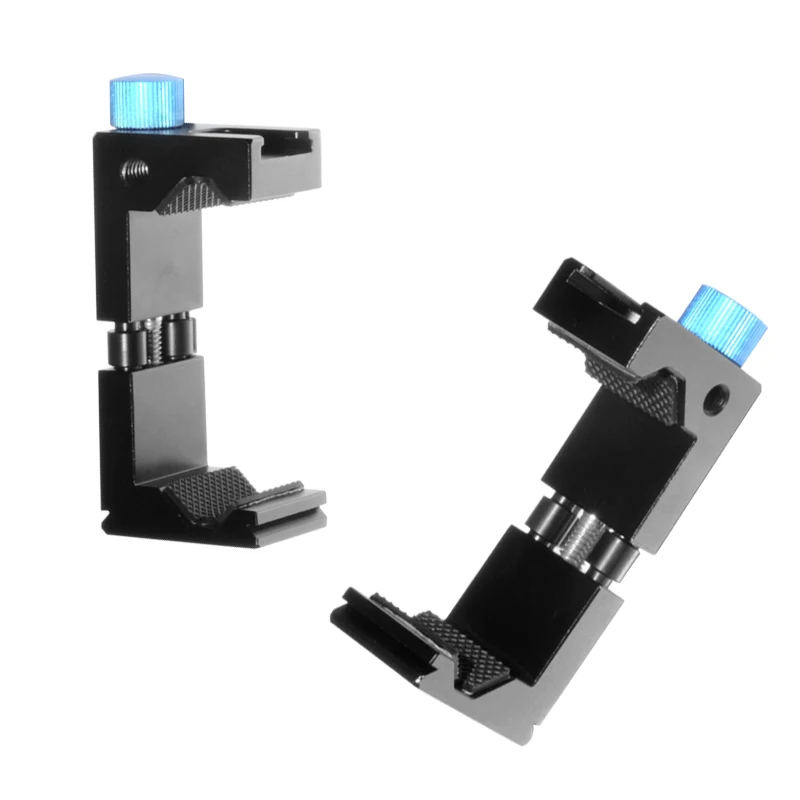 

Hot shoe flash bracket Universal Aluminum cell phone stand clip 38mm quick release plate adapter for arca swiss tripod, Black