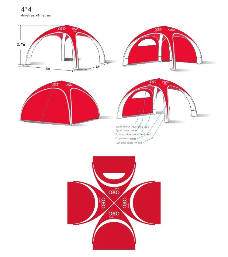 Outdoor double side print  inflatable tent,  air tight tent