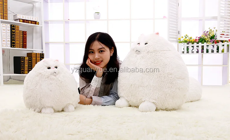 Plush Fluffy Persian Cat Toys Pembroke Pillow Soft Stuffed Cat Animal Toys Baby 