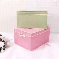 

Mise Custom Cube Linen Fabric Storage Boxes Folding Multipurpose Storage Toy Organizer Bins For Household