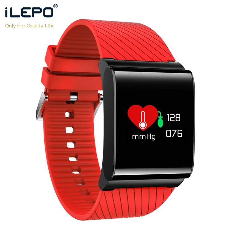 

Blood Oxygen Waterproof Heart Rate Fitness Tracker, Black, red, white