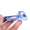 Wholesale Blue Melting Crystal Hand Carved Crystal Skulls Tobacco Smoking Pipes