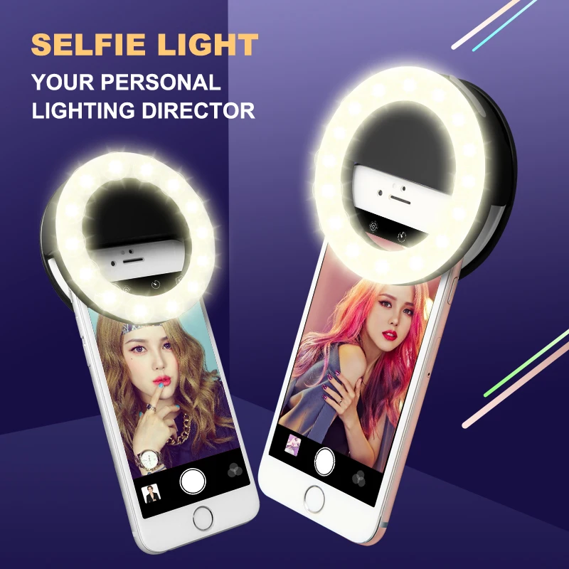 2017 Selfie Portable Led Ring Fill Light Selfie Flash Ring Light For