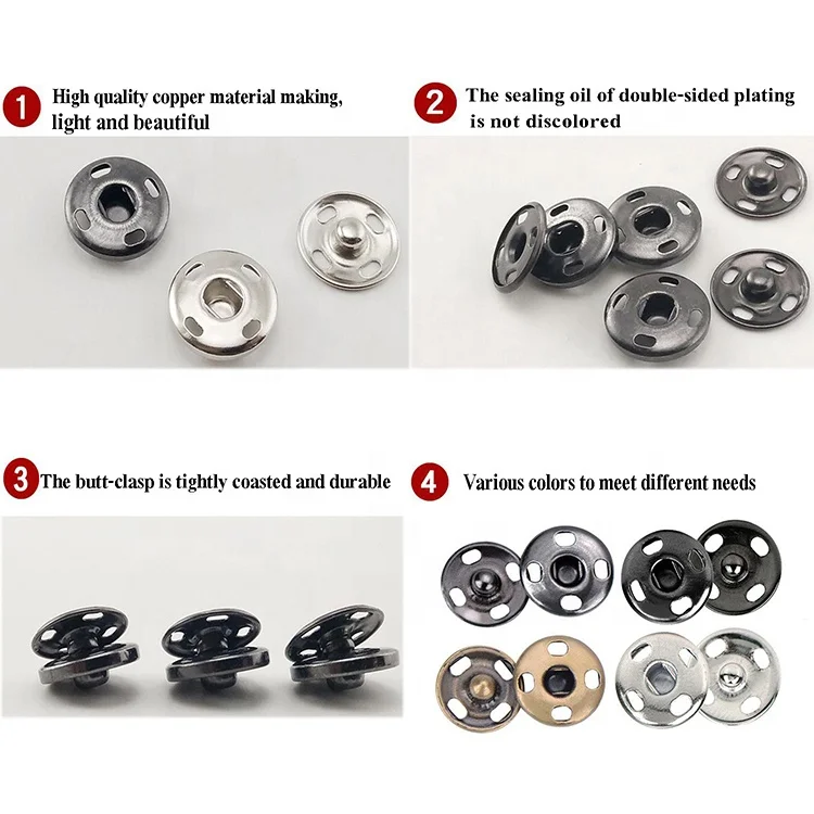 Factory Price Metal Press Studs Sewing On Jacket Custom Snap Buttons For Clothing